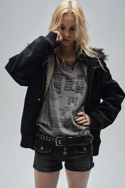 Fur Collar Wool Coat