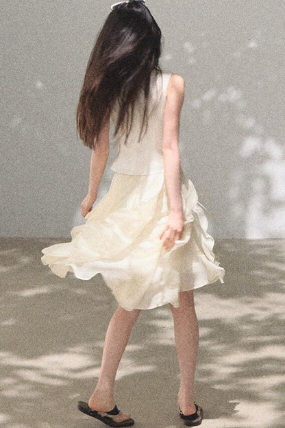 One-Shoulder Lyocell Wool Camisole