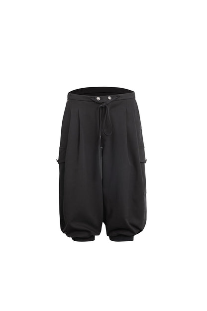 Equestrian Cargo Pleated Cuffed Pants