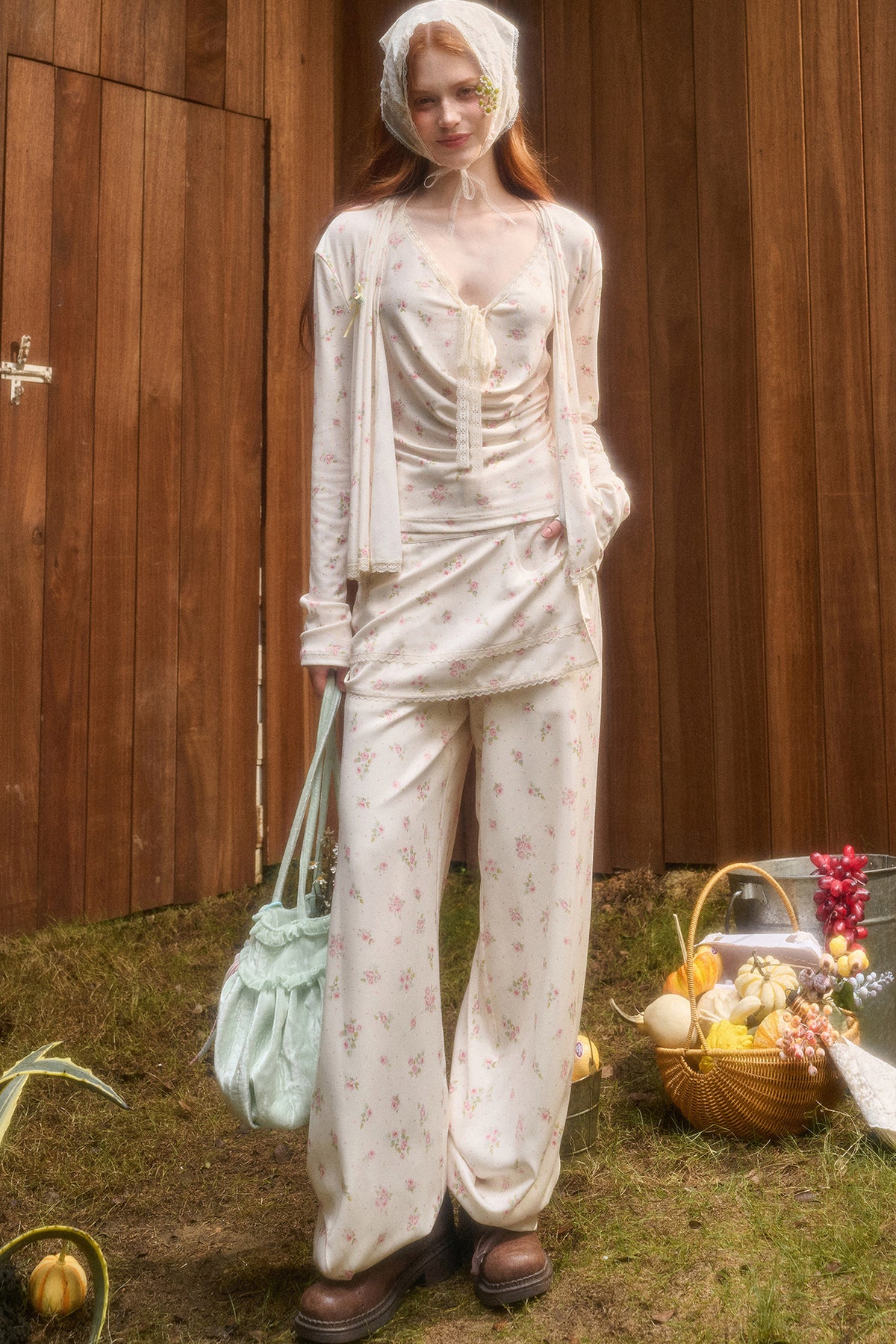 Liberty Style Print Top and Pants Set-Up