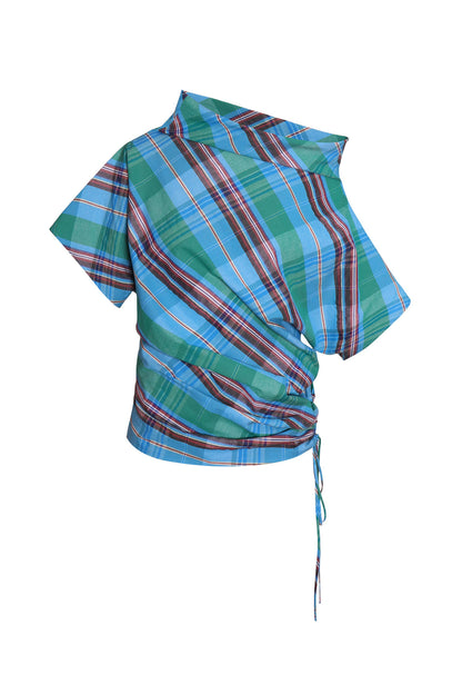 Asymmetrical Color-Blocked Top