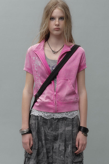 Distressed Punk Layered Sweatshirt