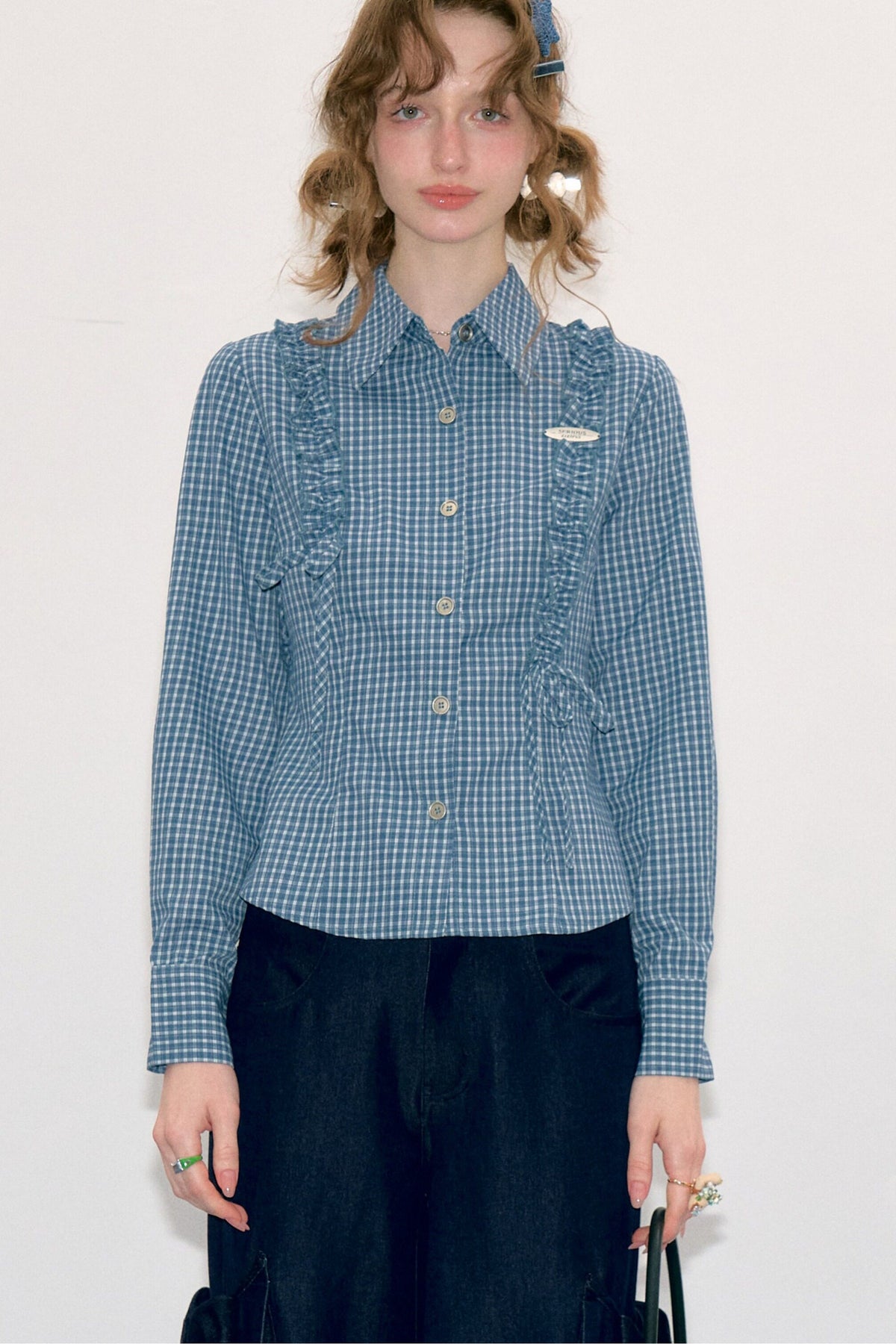 Blue Plaid Long Sleeve Shirt