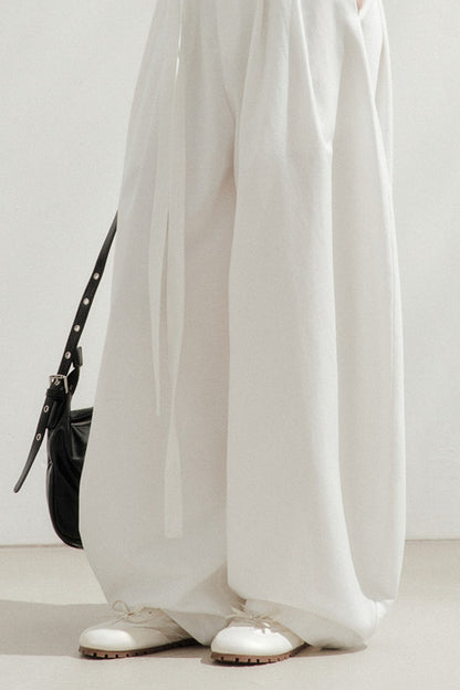 High-Waisted Tencel Wide-Leg Pants