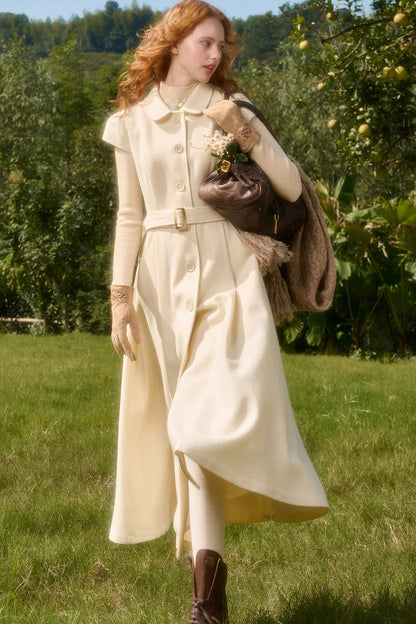 Retro-Wollkleid mit Bubikragen