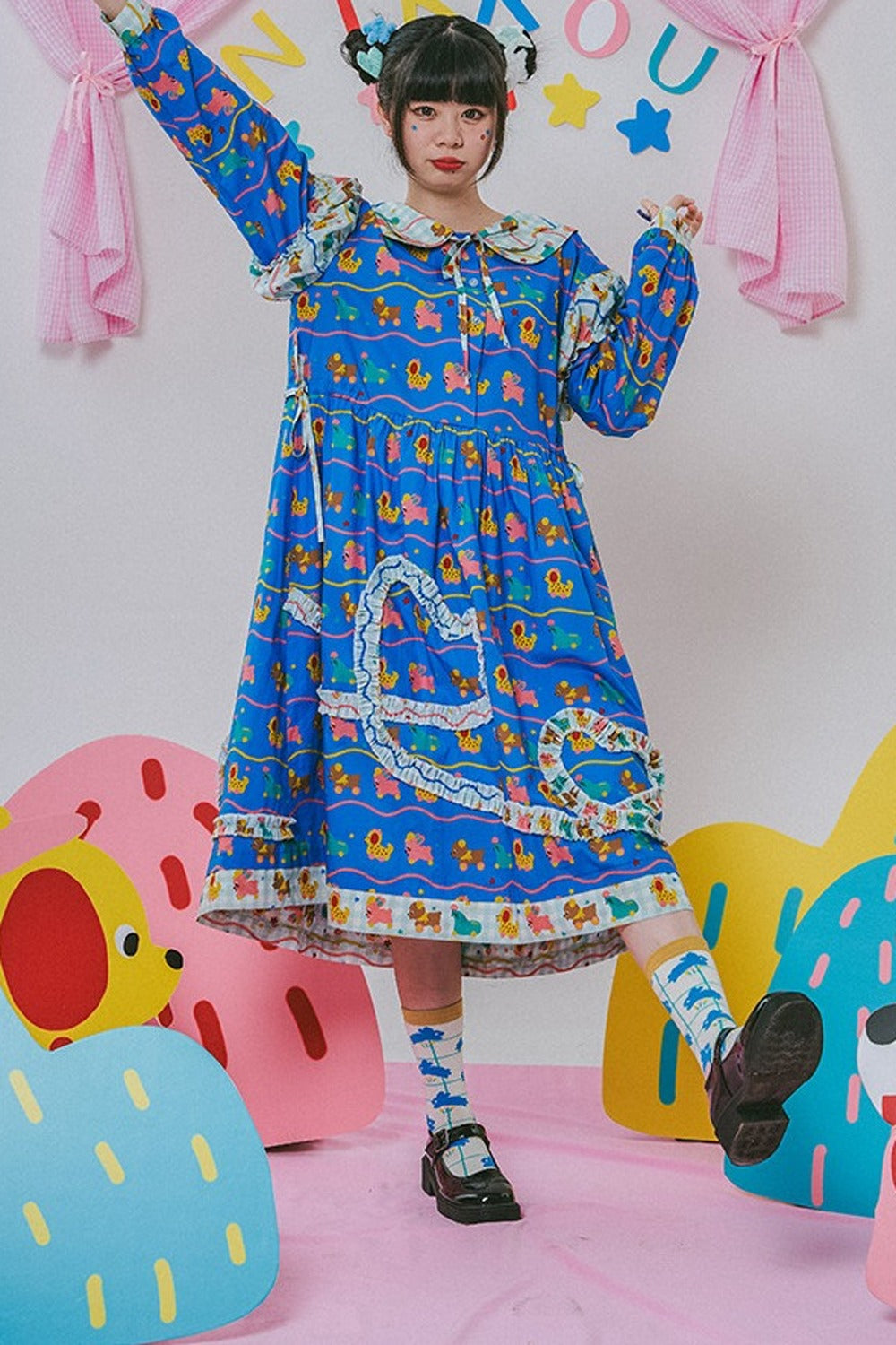 Original Floral Lace Long-Sleeve Dress