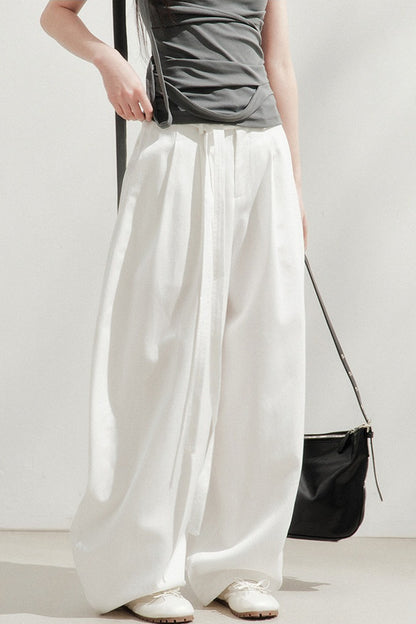 High-Waisted Tencel Wide-Leg Pants