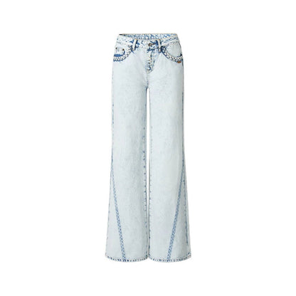 Heavy Washed Twill Jeans