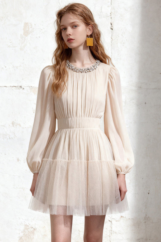 Star-Adorned Flared Dress