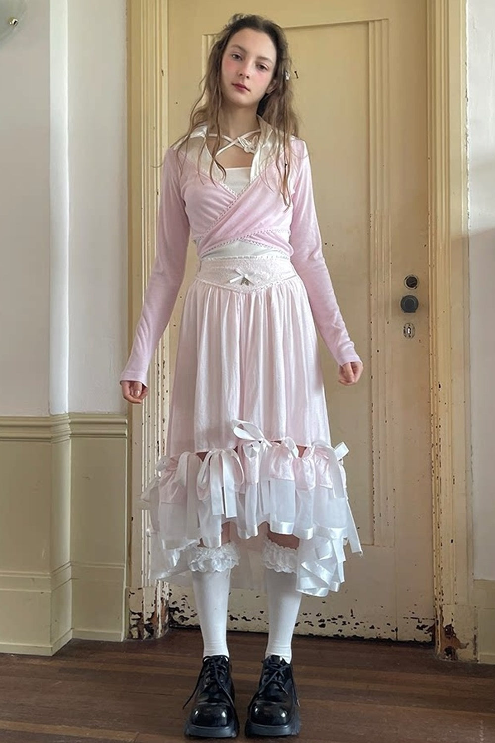 Angel's Tears Pink Plaid Skirt