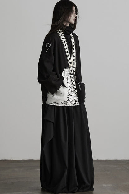 Loose Chinese Embroidered Cotton Linen Jacket