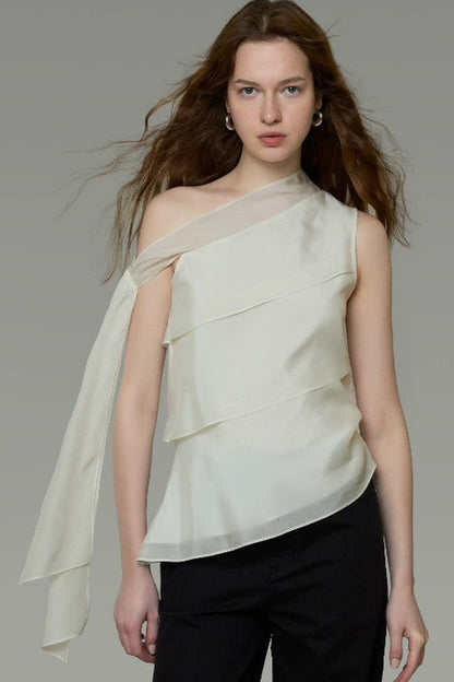 Ribbon Off-Shoulder Blouse