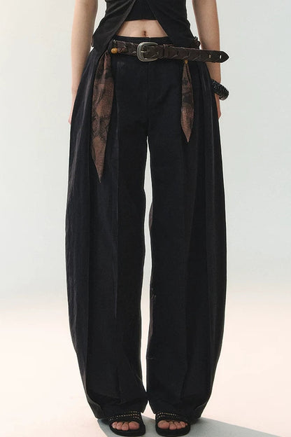 Silk Tie Waist Trousers