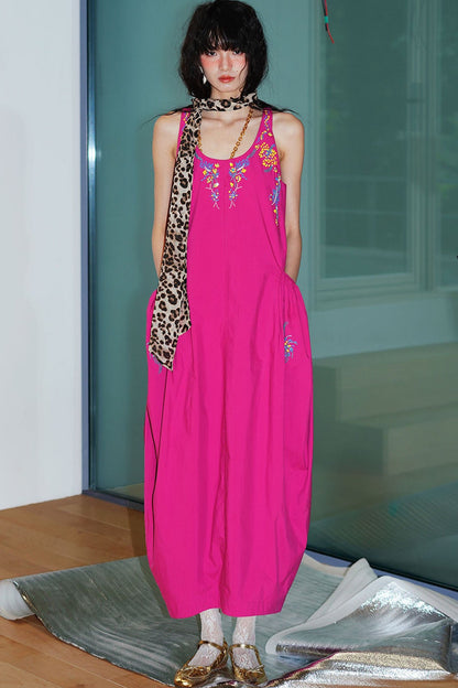 Heavy Beaded Cotton Dress