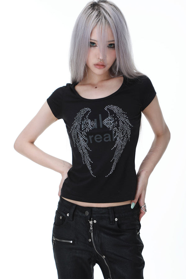 Women's Short-Sleeved Diamond Wings T-Shirt