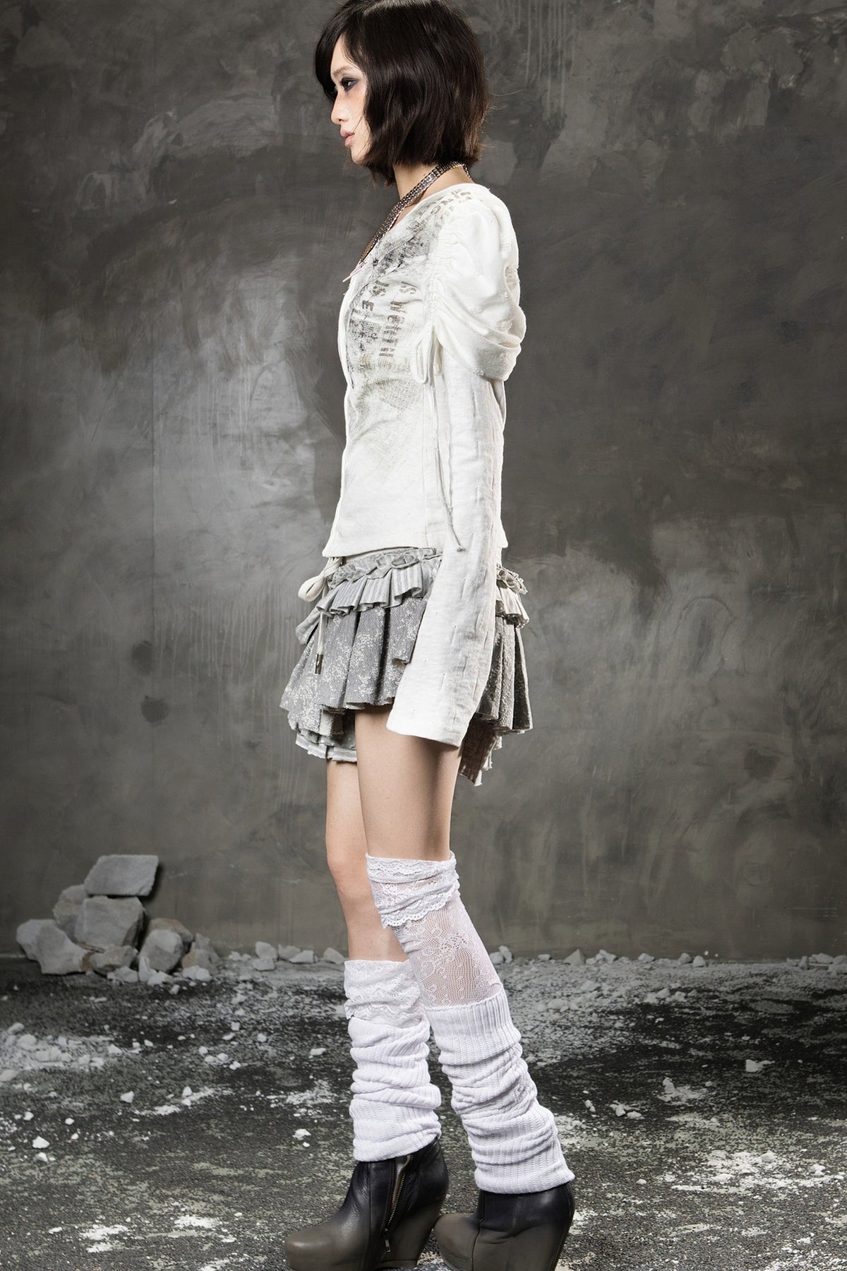 High-Waisted Multi-Layered Pleated Skirt