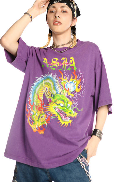 Dragon Print Loose Blouse