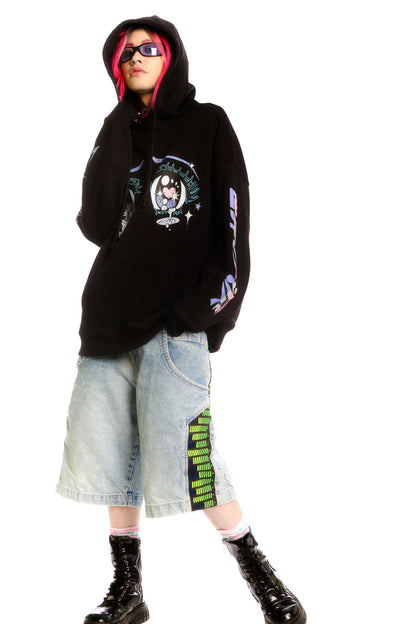 Anime Eye Print Loose Jacket