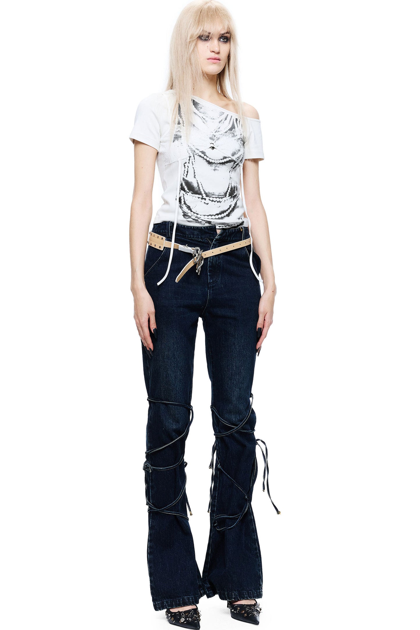 Lace Spliced Layered T-Shirt