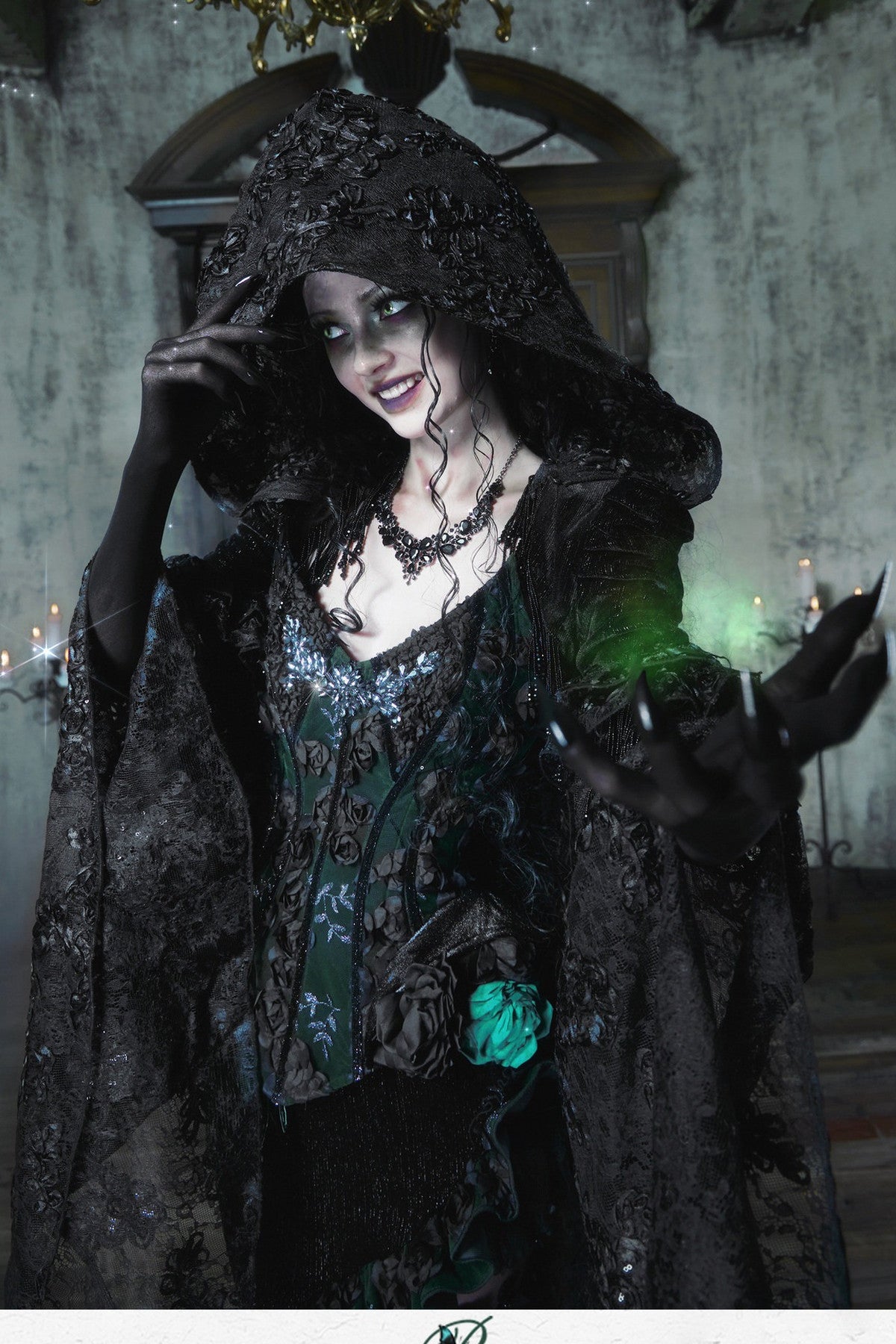 Gothic Fishbone Lace Corset Set-Up