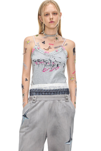 Doppellagiges Spitzen-Camisole