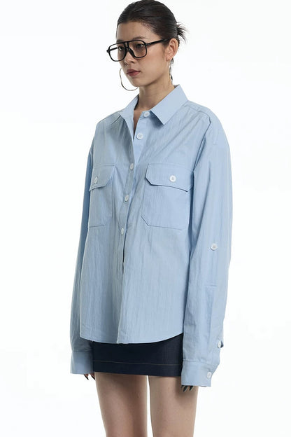 Glacier Blue Work Shirt Jacket