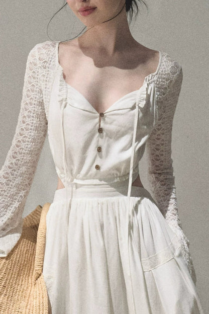 Lyocell Lace Cinching Dress