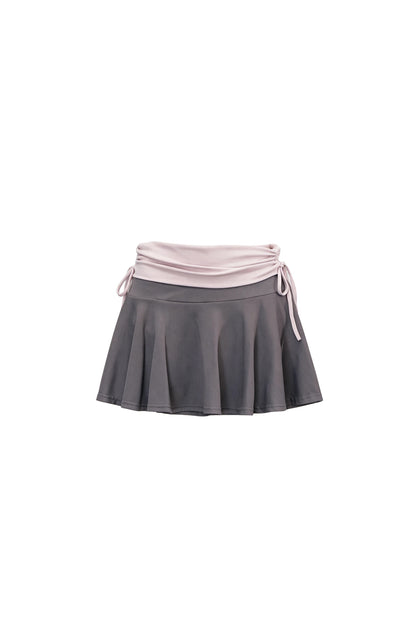 Layered-Look Letter Print Top and Skirt Set-Up