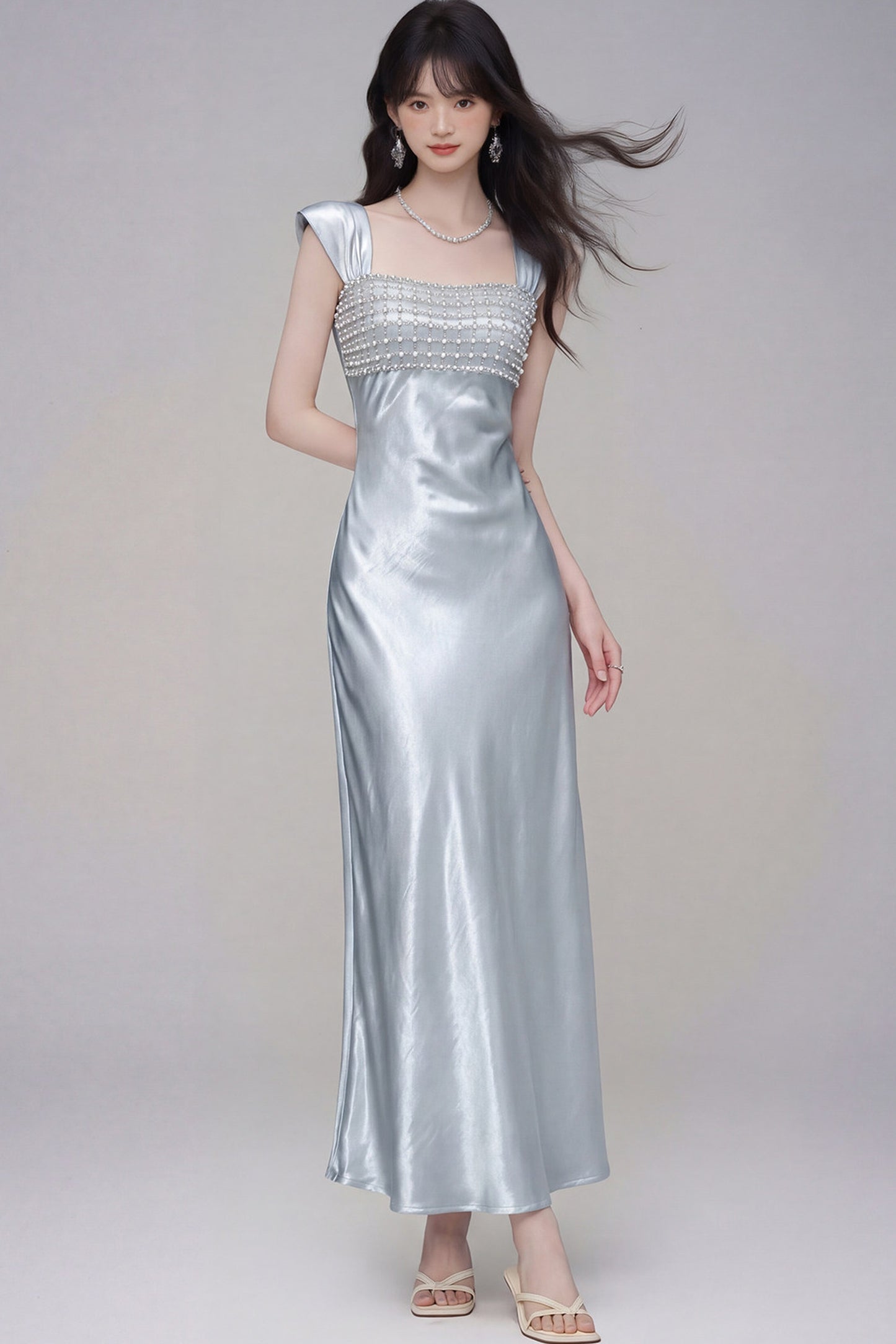 Moonlight Satin Evening Dress