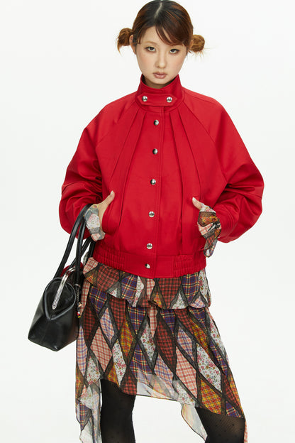 Red Padded Flight Jacket