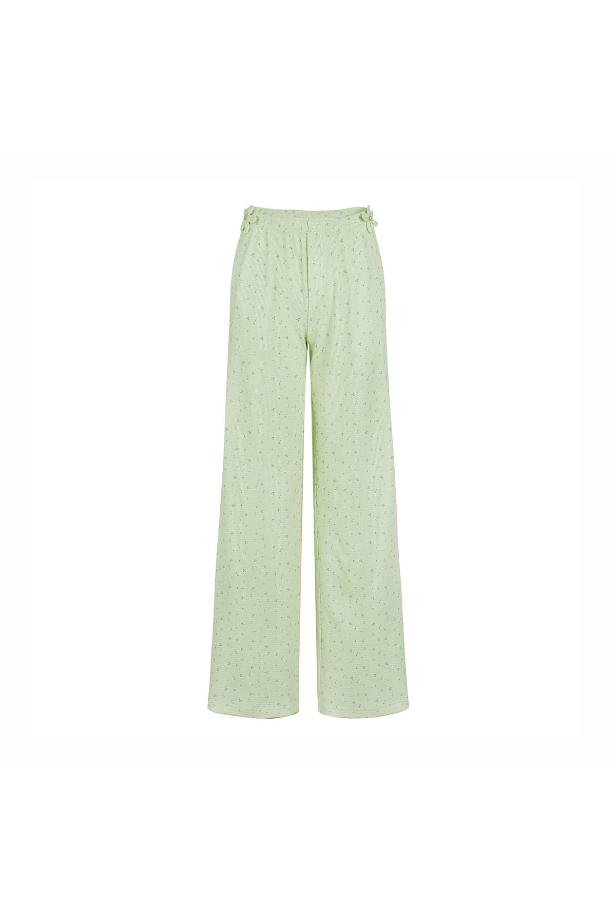 Pantaloni a gamba dritta verde chiaro dalla vestibilità morbida