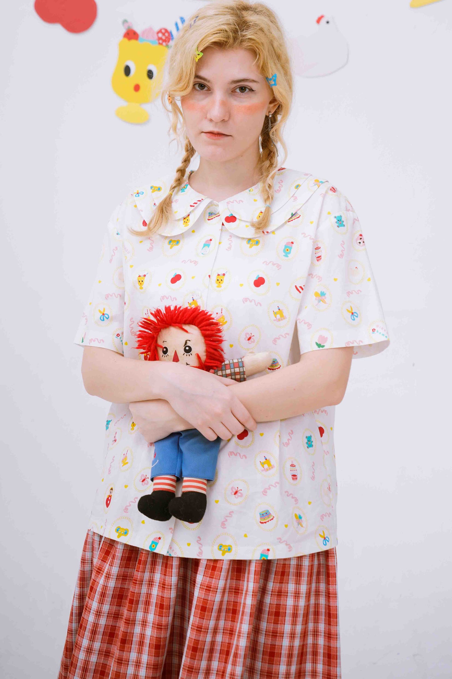 Sweets Print Short-Sleeved Shirt