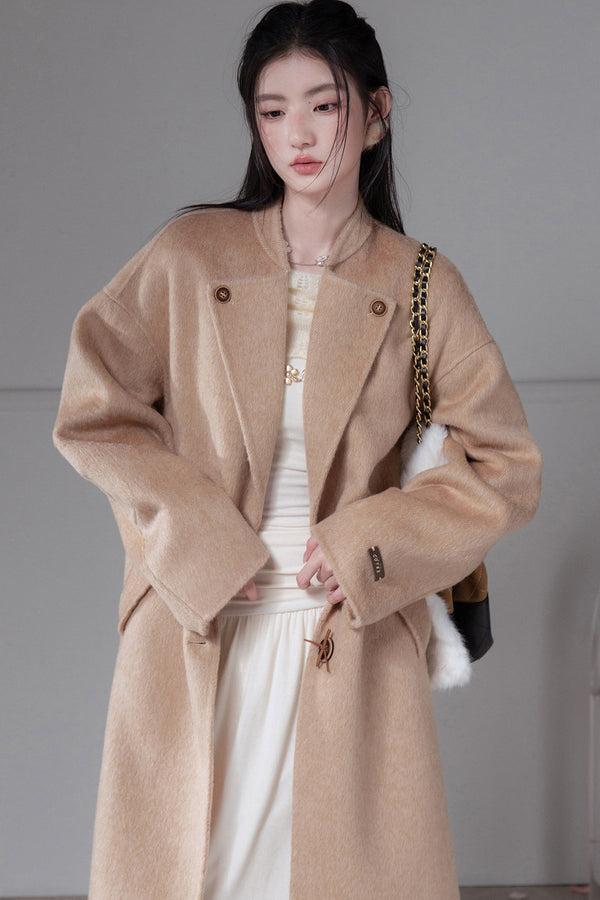 Chestnut Brown Double-Sided Wool Coat