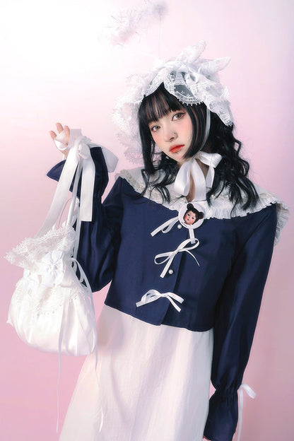 리본 천사 하트 브로치