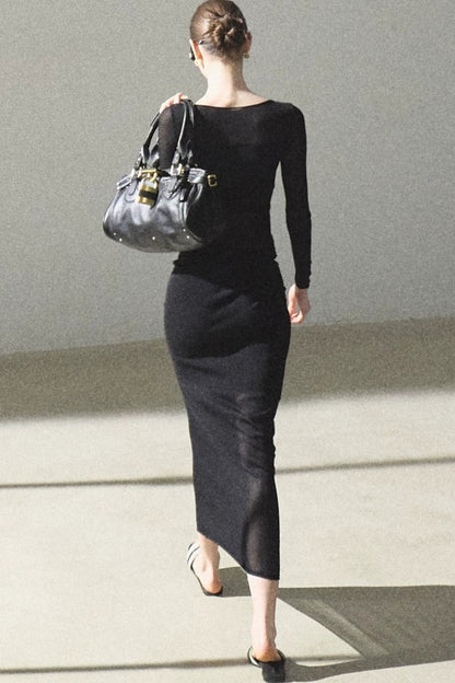 Old Money Lyocell Spliced Skirt
