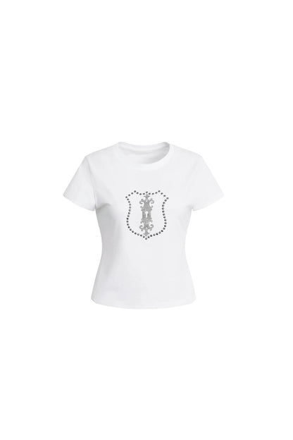 Y2K Rhinestone Cropped T-Shirt