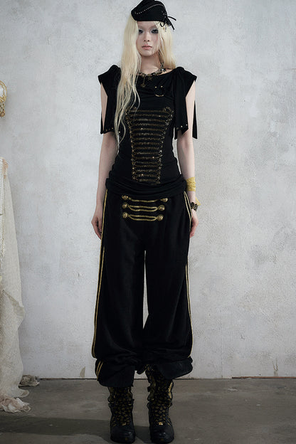 Rhinestone Corset Short-Sleeve Knit Dress
