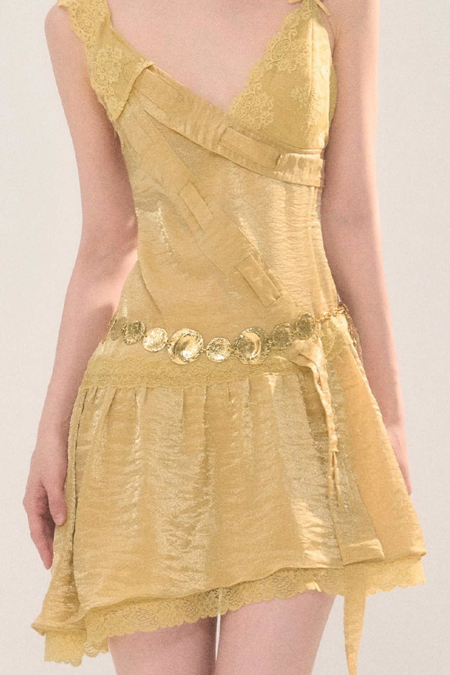 Gold Lace Dress