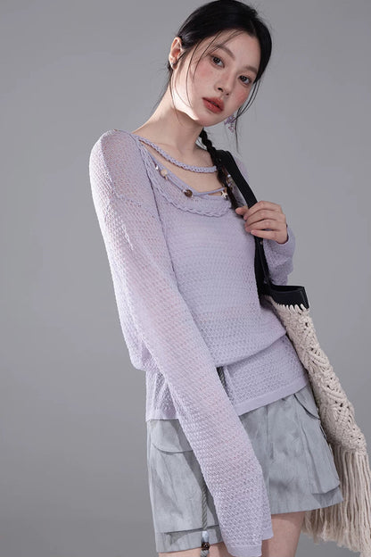Mica Gray Gradient Shorts Set