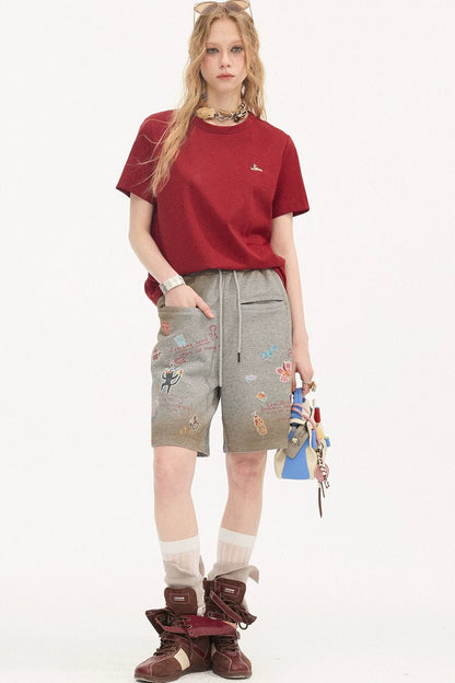 Loose Cotton Round Neck Top