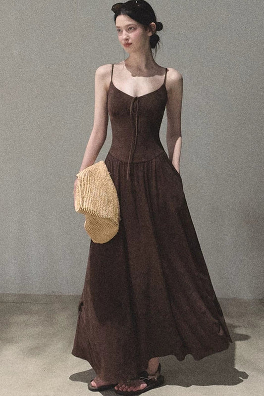 Bohemian Vine Jacquard Backless Dress