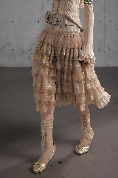 A-Line Tiered Cake Skirt