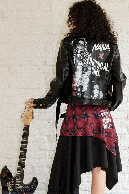Star-Studded Leather Jacket
