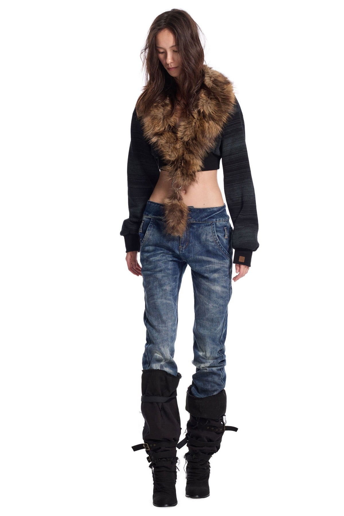 Detachable Ring Knit Jacket