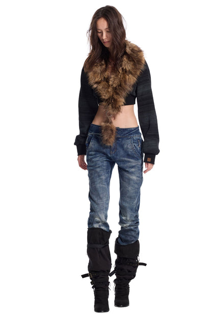 Detachable Ring Knit Jacket