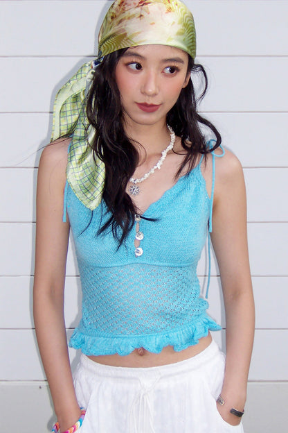 Floral Satin Silk Scarf