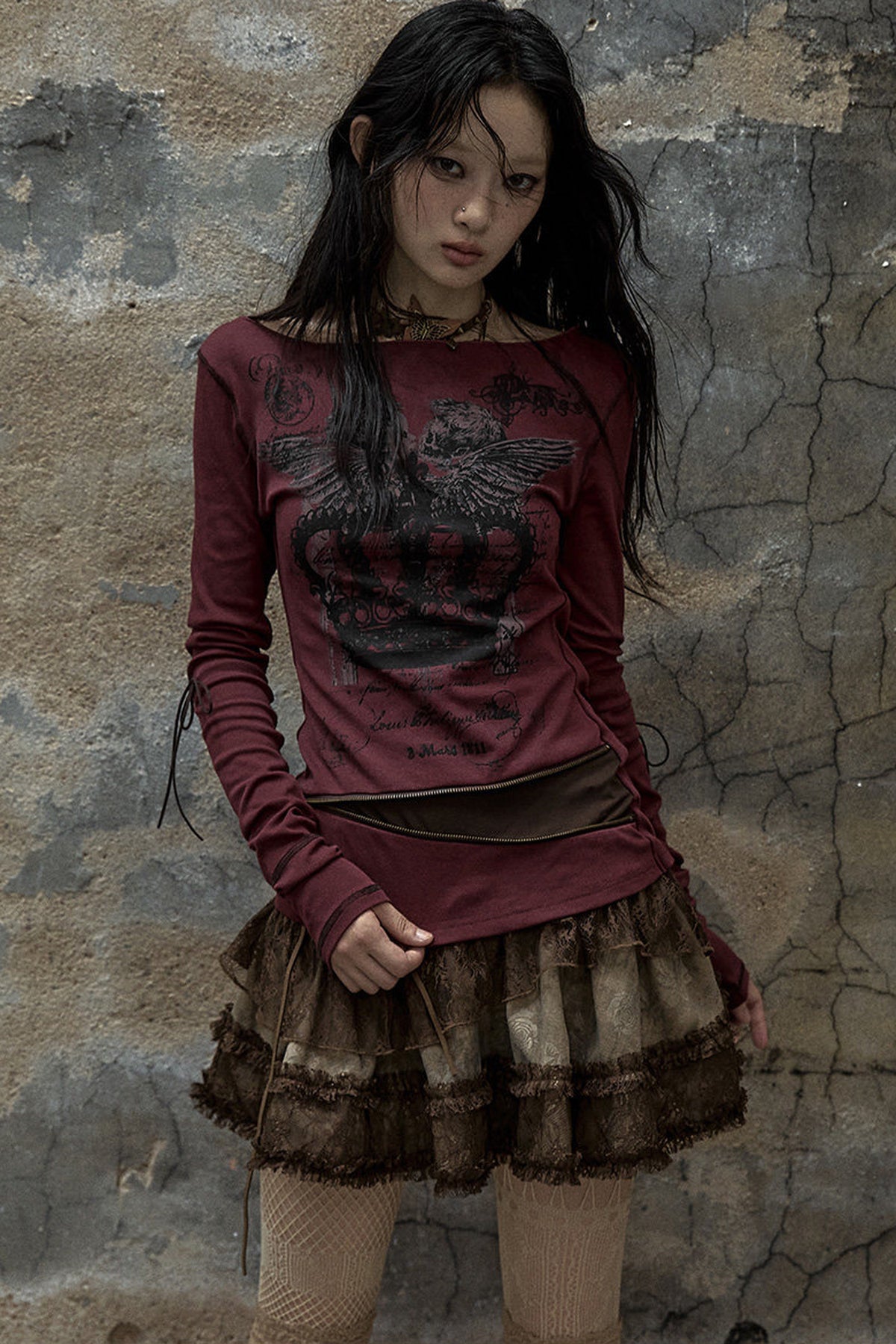 Reversible Striped Knit T-Shirt