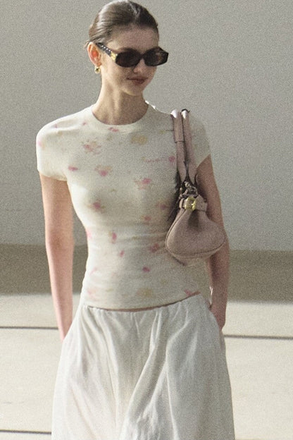 Printed Short Sleeve Top