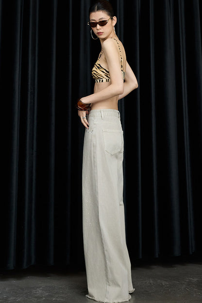 Desert Star Rhinestone Wide-Leg Jeans