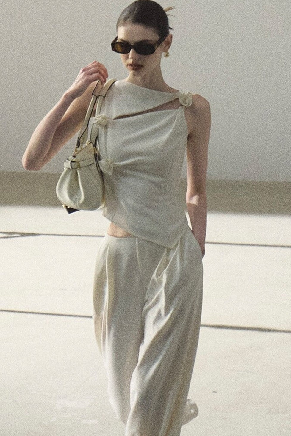 One-Shoulder Lyocell Wool Camisole